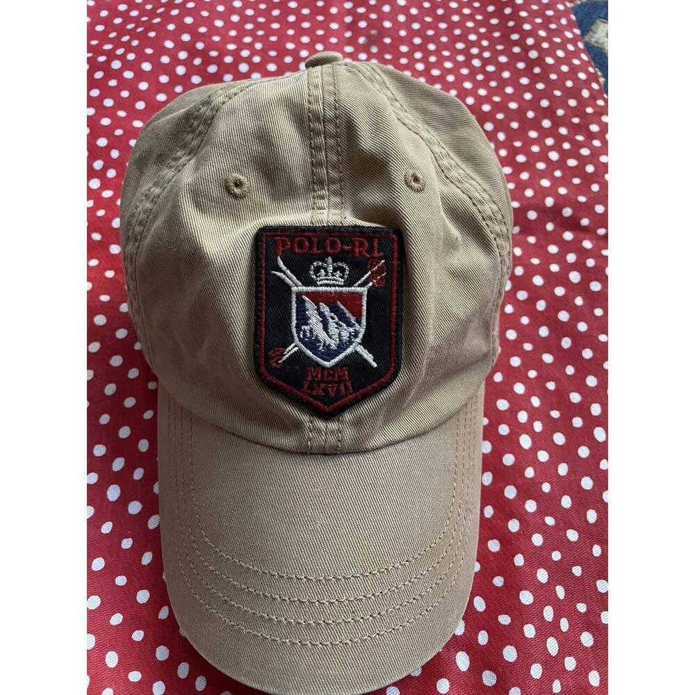 Vtg 90S Polo Ralph Lauren Mountain Rescue Ski Baseball Hat Leather Strap